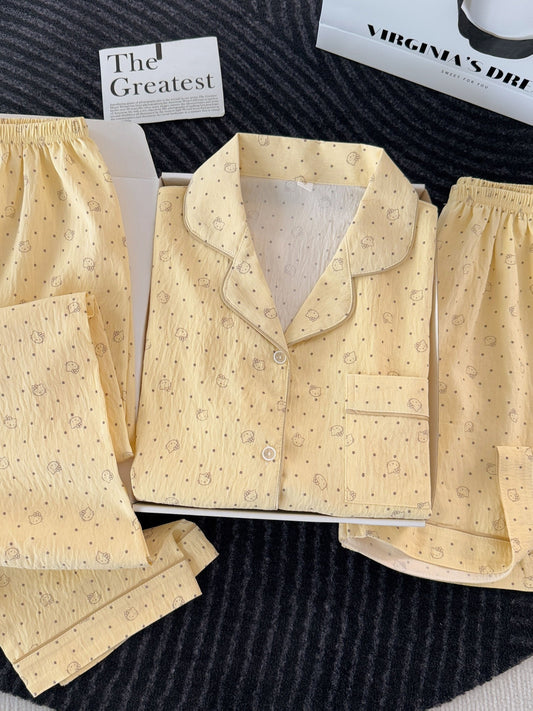 Buttercup Bunny Dot 3-Piece Pajama Set